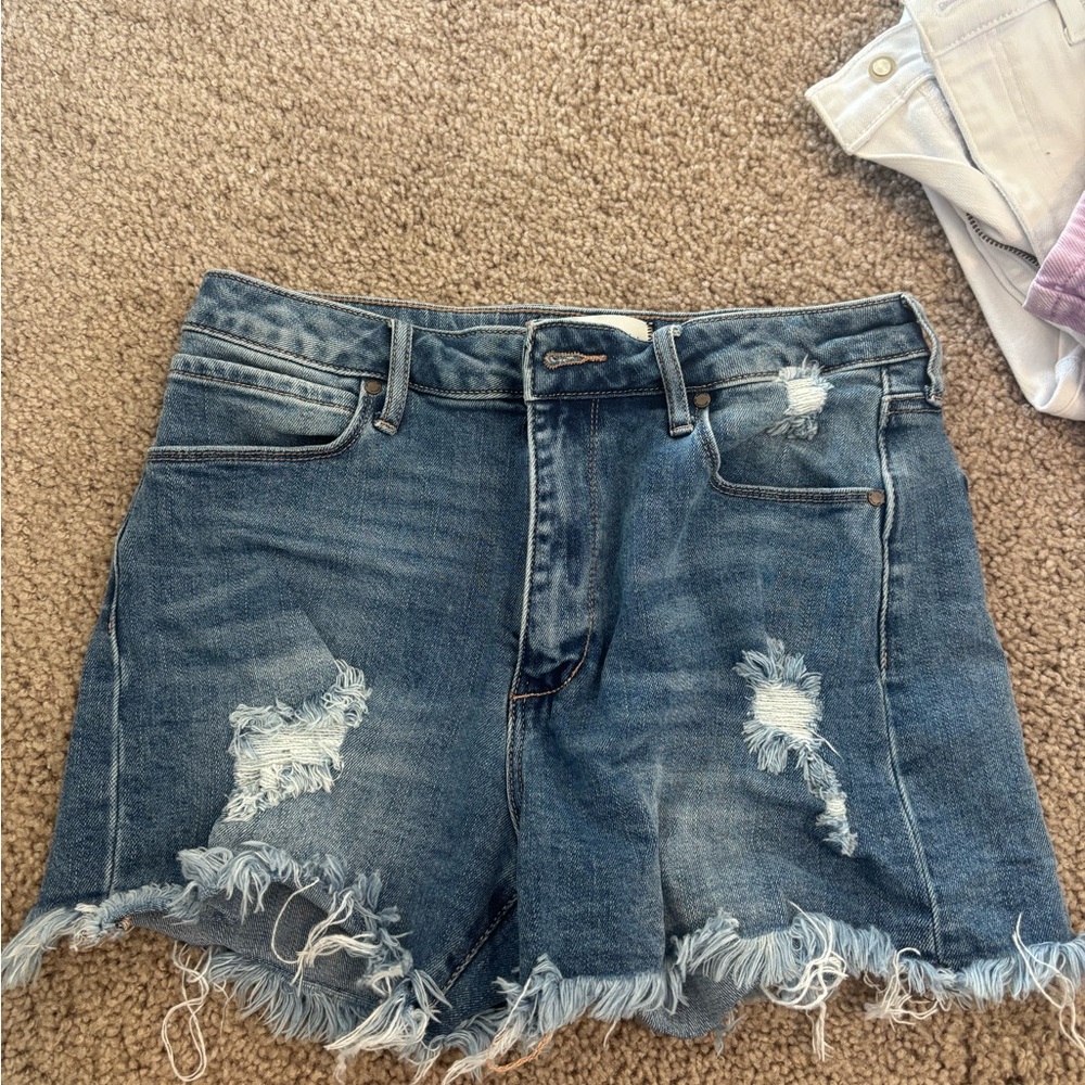 Articles Of Society Frayed Hem Jean Shorts